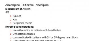 Nursing - Calcium Channel Drugs