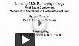 Nursing 280: Pathophysiology Final Exam Component Module